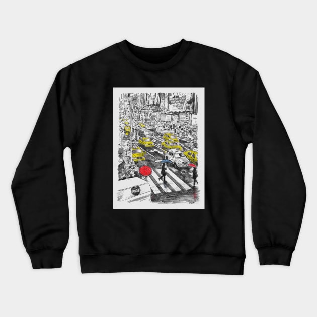 Deep downtown Crewneck Sweatshirt by Loui Jover 